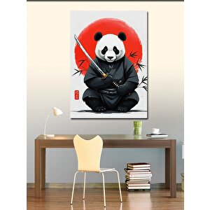 Kanvas Tablo Samuray Panda 70x100 cm