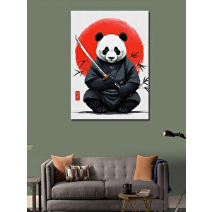 Kanvas Tablo Samuray Panda 70x100 cm