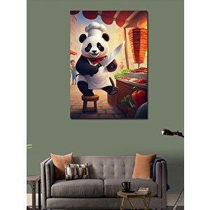 Kanvas Tablo Dönerci Panda Şef