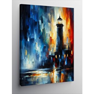 Kanvas Tablo Renkli Deniz Feneri 70x100 cm