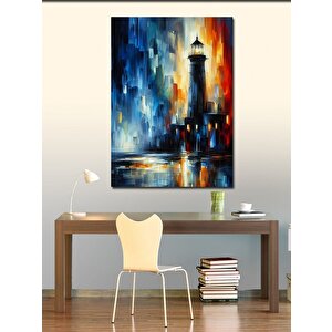 Kanvas Tablo Renkli Deniz Feneri 70x100 cm