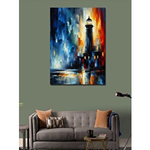 Kanvas Tablo Renkli Deniz Feneri 70x100 cm