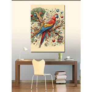 Kanvas Tablo Renkli Kuş 70x100 cm