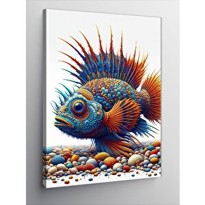 Kanvas Tablo Renkli Balık 100x140 cm