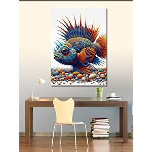 Kanvas Tablo Renkli Balık 100x140 cm