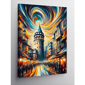 Kanvas Tablo Galata Ve Renkli Enerji 70x100 cm