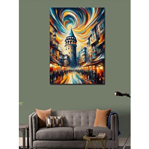 Kanvas Tablo Galata Ve Renkli Enerji 70x100 cm