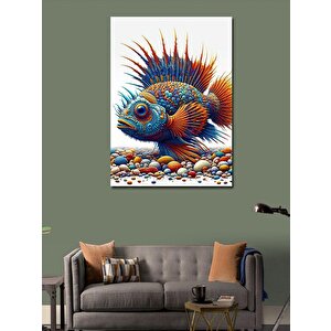 Kanvas Tablo Renkli Balık 70x100 cm