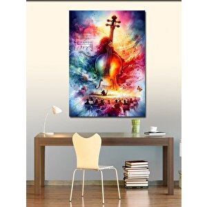 Kanvas Tablo Renkli Keman 70x100 cm
