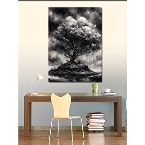 Kanvas Tablo Göldeki Büyük Ağaç 50x70 cm