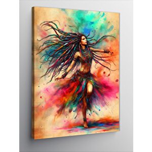 Kanvas Tablo Renk Saçan Dansçı 70x100 cm