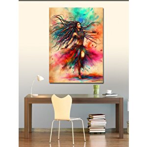 Kanvas Tablo Renk Saçan Dansçı 70x100 cm
