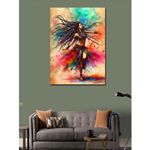 Kanvas Tablo Renk Saçan Dansçı 70x100 cm
