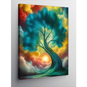 Kanvas Tablo Soyut Ağaç 50x70 cm