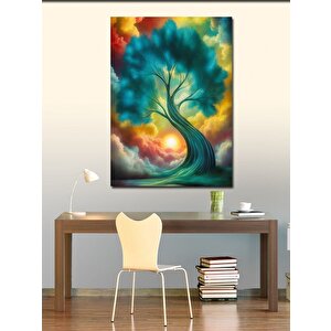 Kanvas Tablo Soyut Ağaç 50x70 cm