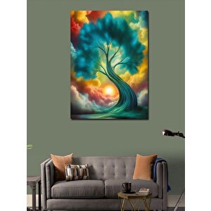 Kanvas Tablo Soyut Ağaç 50x70 cm