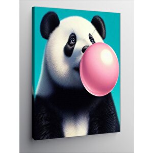 Kanvas Tablo Balonlu Panda