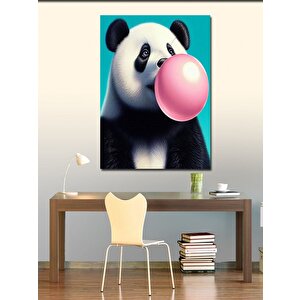 Kanvas Tablo Balonlu Panda