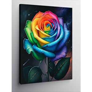 Kanvas Tablo Renkli Gül 100x140 cm