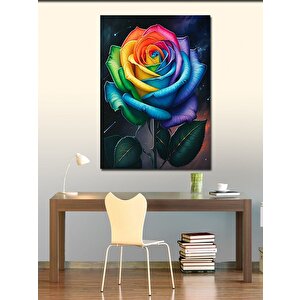 Kanvas Tablo Renkli Gül 100x140 cm