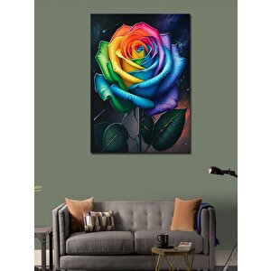 Kanvas Tablo Renkli Gül 100x140 cm
