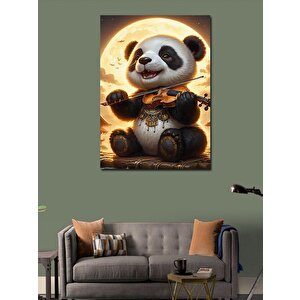 Kanvas Tablo Keman Çalan Panda 50x70 cm