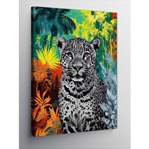 Kanvas Tablo Orman Leoparı 100x140 cm