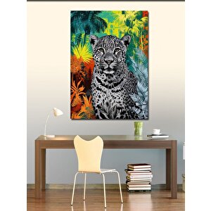 Kanvas Tablo Orman Leoparı 100x140 cm