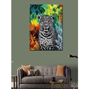 Kanvas Tablo Orman Leoparı 100x140 cm