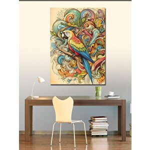 Kanvas Tablo Renkli Papağan 70x100 cm