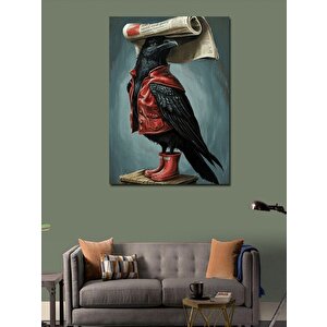 Kanvas Tablo Çizmeli Karga 70x100 cm