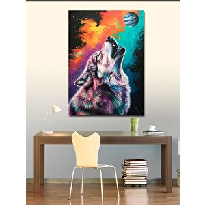 Kanvas Tablo Renkli Kurt 70x100 cm