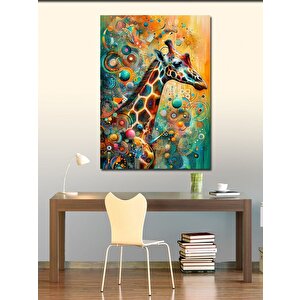 Kanvas Tablo Renkli Zürafa 70x100 cm