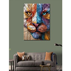 Kanvas Tablo Renkli Aslan 70x100 cm