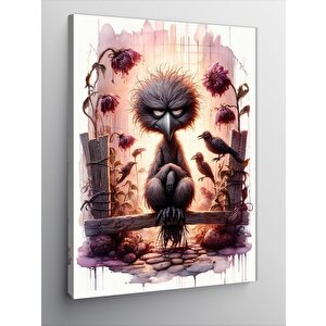 Kanvas Tablo Sert Bakışlı Kuş 100x140 cm