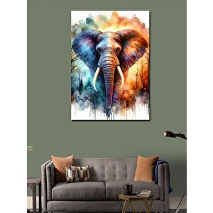 Kanvas Tablo Renkli Fil 100x140 cm