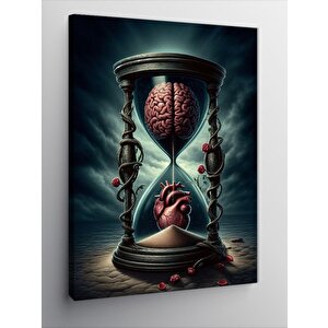 Kanvas Tablo Zaman Kum Saati 70x100 cm