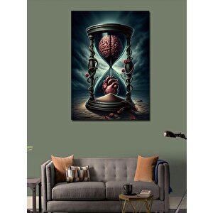 Kanvas Tablo Zaman Kum Saati 70x100 cm