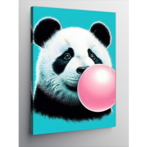 Kanvas Tablo Balon Çiğneyen Panda 70x100 cm