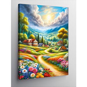 Kanvas Tablo Renkli Yol 100x140 cm