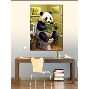 Kanvas Tablo Tuvalette Panda