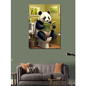 Kanvas Tablo Tuvalette Panda