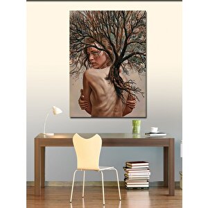 Kanvas Tablo Kadın Ve Ağaç 50x70 cm