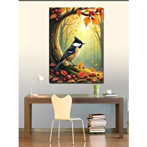 Kanvas Tablo Sonbaharda Kuş 70x100 cm