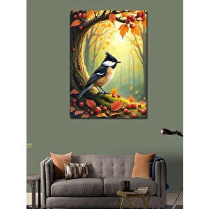Kanvas Tablo Sonbaharda Kuş 70x100 cm