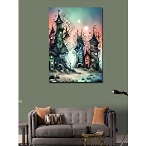 Kanvas Tablo Masaldaki Evler 50x70 cm