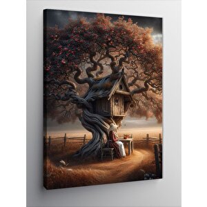 Kanvas Tablo Gizemli Ağaç Evi 70x100 cm