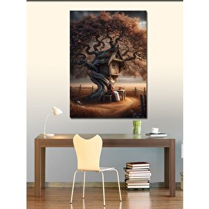 Kanvas Tablo Gizemli Ağaç Evi 70x100 cm