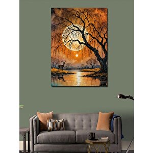 Kanvas Tablo Göldeki Ağaçlar 50x70 cm