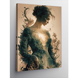 Kanvas Tablo Ağaçlar Ve Kadın 70x100 cm